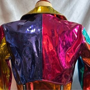 Dolls Kill Jackets & Coats Club Exx Dolls Kill Rainbow Runner